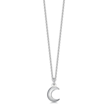 silver moon necklace 