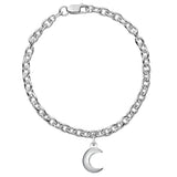 Silver Moon Chain Bracelet - hersey-and-son
