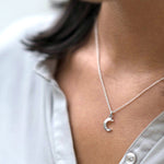 Sterling Silver Moon Pendant - hersey-and-son