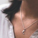 Sterling Silver Moon Pendant - hersey-and-son