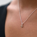 Mini Silver Letter "N" Initial Necklace - hersey-and-son