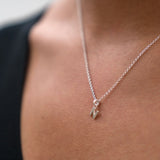 Mini Silver Letter "N" Initial Necklace - hersey-and-son