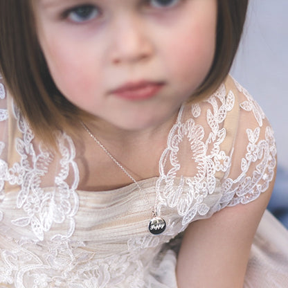 Silver pebble necklace