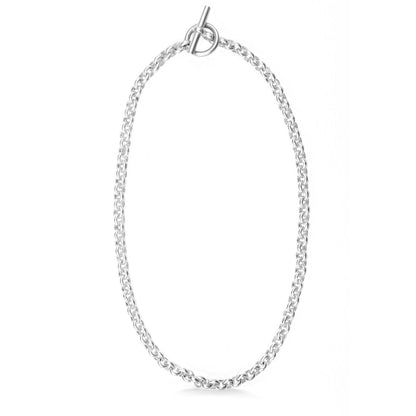 Silver Round Belcher chain necklace 