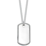 Sterling Silver Dog Tag Necklace - hersey-and-son