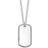 Sterling Silver Dog Tag Necklace - hersey-and-son