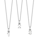Silver Number Necklace - hersey-and-son