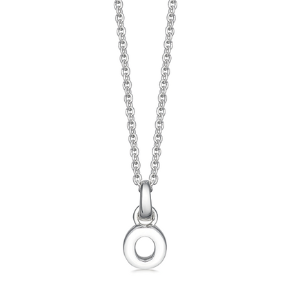 Mini Silver Letter "O" Initial Necklace