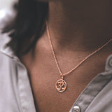 Rose Gold Plated Om Symbol Pendant - hersey-and-son