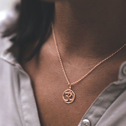 Rose Gold Vermeil Om Symbol Pendant