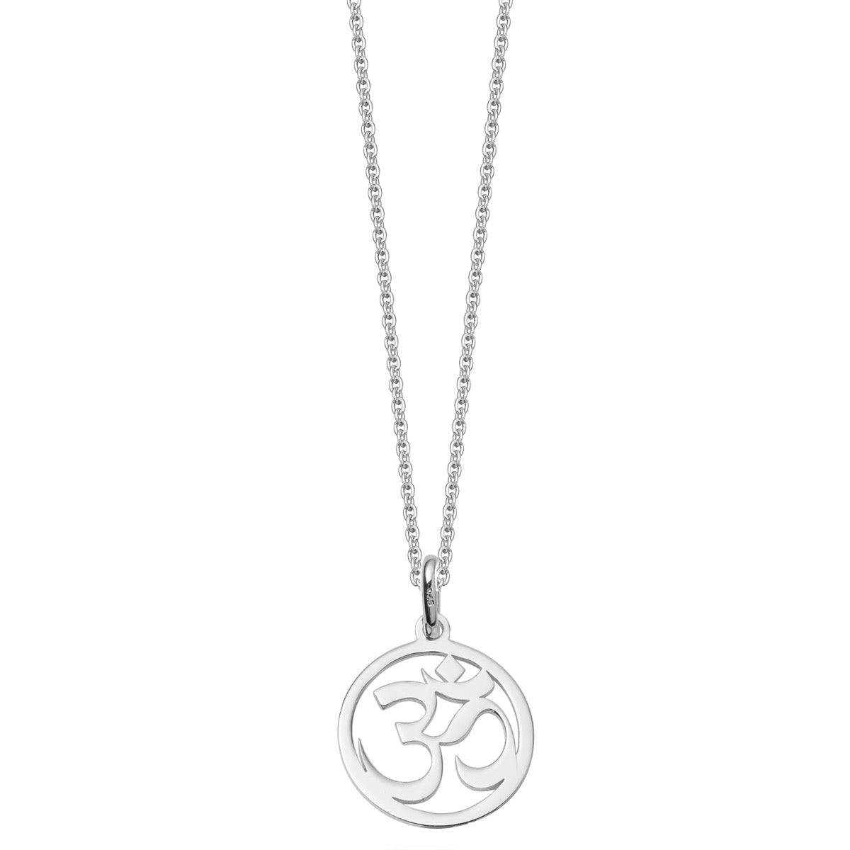 Silver om necklace