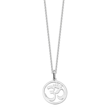 Silver om necklace