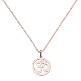 Rose Gold Plated Om Symbol Pendant - hersey-and-son