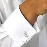 Silver Anchor Cufflinks - hersey-and-son