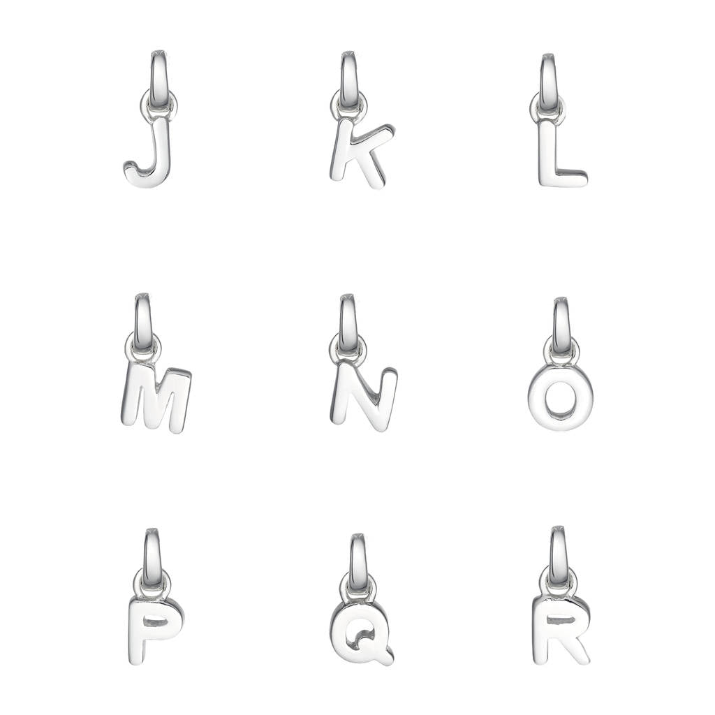 Sterling Silver Mini Initial Charms