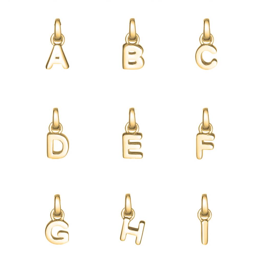 Sterling Silver and 22ct Gold Plated Initial Charm