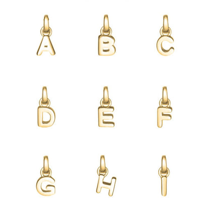 Sterling Silver and 22ct Gold Plated Initial Charm