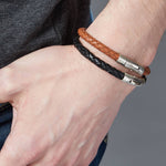 Leather Bracelet with Silver Hallmarked Clasp - hersey-and-son