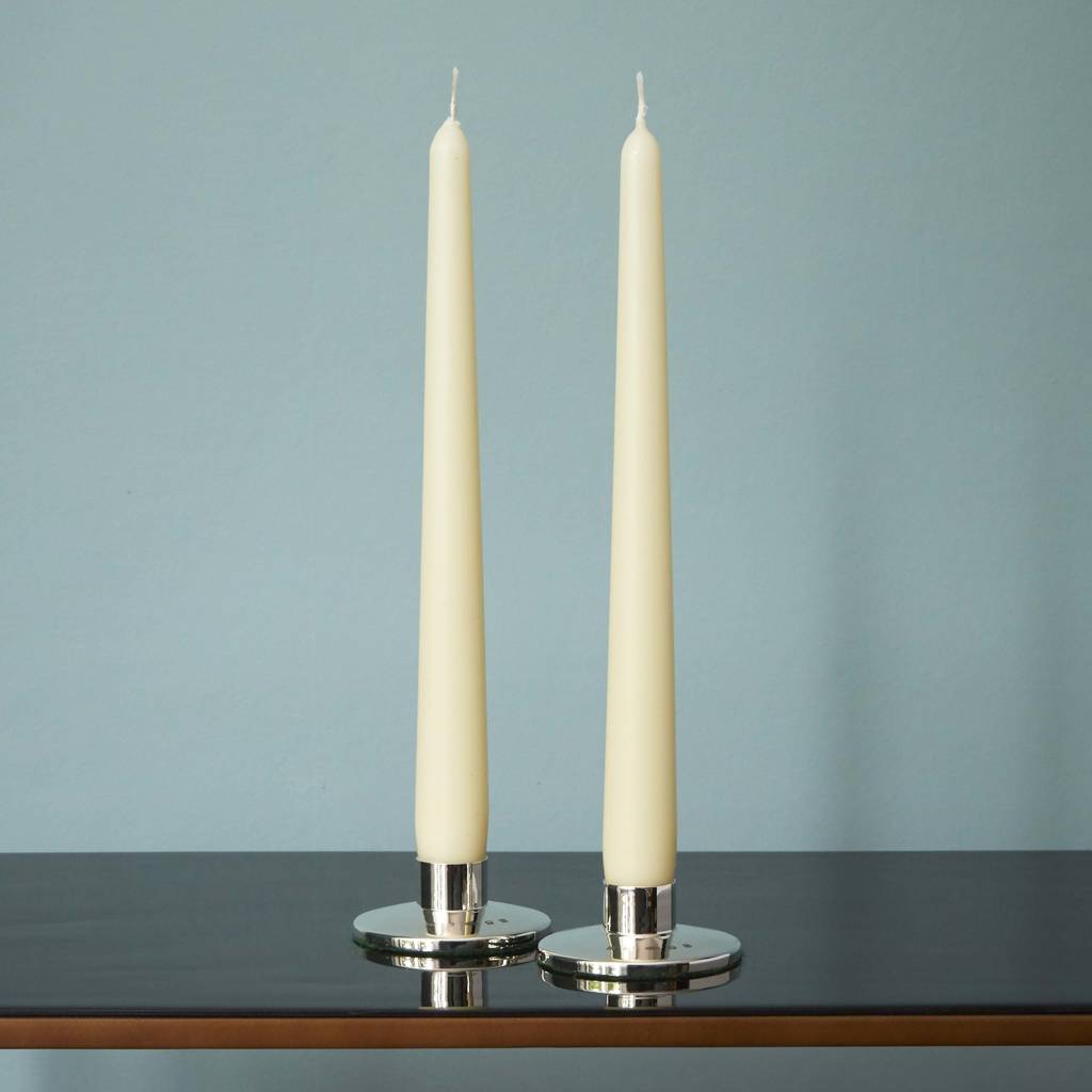 Modern Silver Candlestick Holder - hersey-and-son