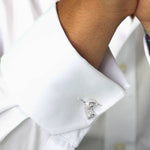 Silver Pheasant Head Cufflinks - hersey-and-son