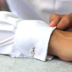 Silver Music Note Cufflinks - hersey-and-son