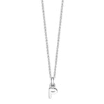 Mini Silver Letter "P" Initial Necklace - hersey-and-son