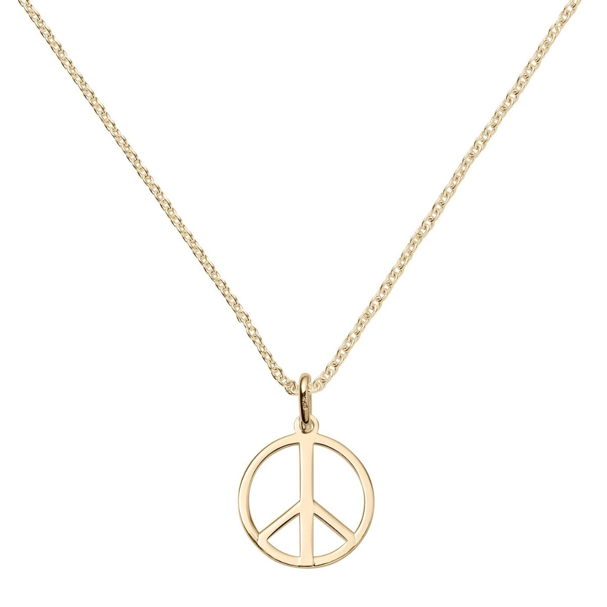 Yellow Gold Vermeil Peace Pendant