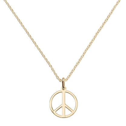 Yellow Gold Vermeil Peace Pendant