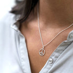 Sterling Silver Peace Necklace - hersey-and-son