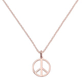 Rose Gold Plated Peace Pendant - hersey-and-son