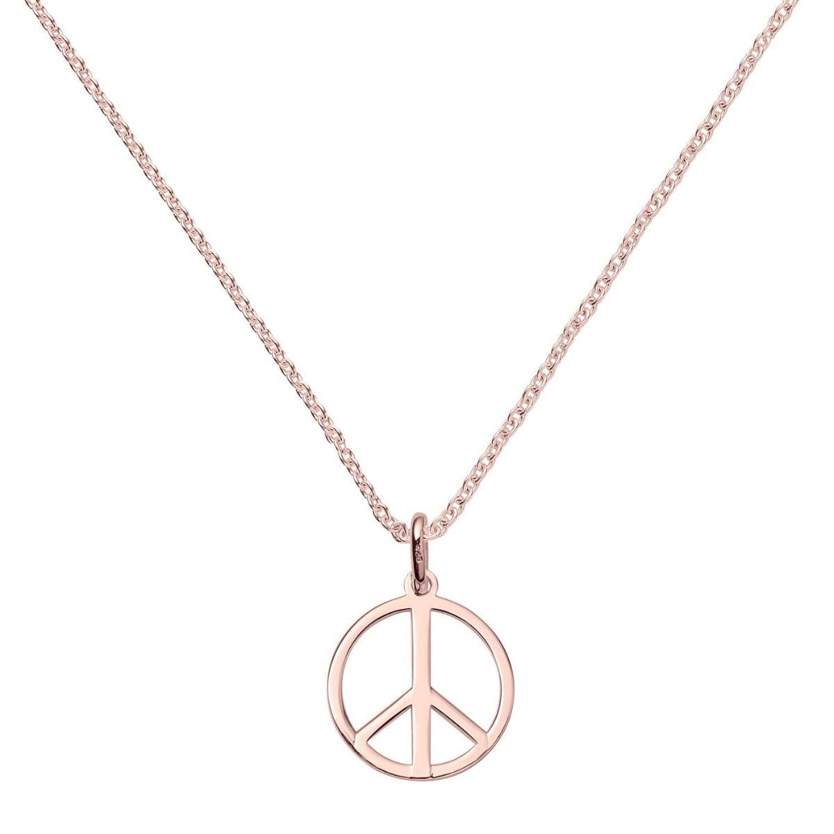 Rose Gold Vermeil Peace Pendant