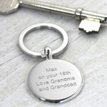 Silver Keyring - Round Pebble - hersey-and-son