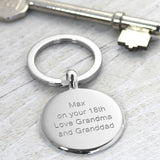 Silver Keyring - Round Pebble - hersey-and-son
