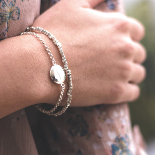Silver Pebble bracelet 