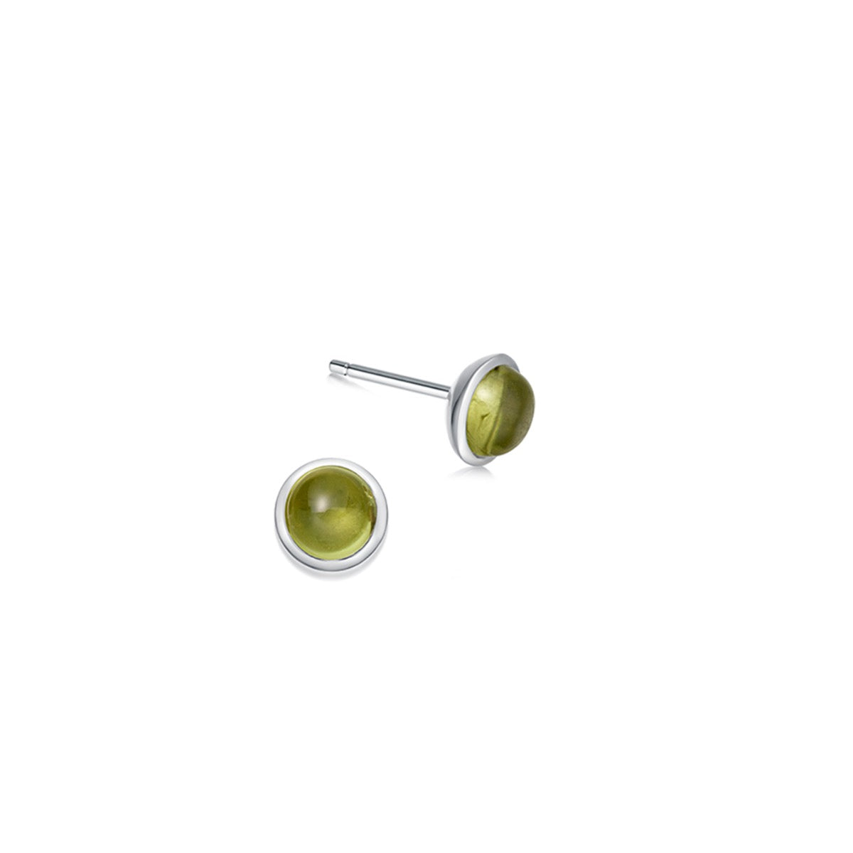 Silver and peridot earrings