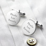 Silver Round Hinged Cufflinks - hersey-and-son