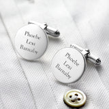 Silver Round Hinged Cufflinks - hersey-and-son
