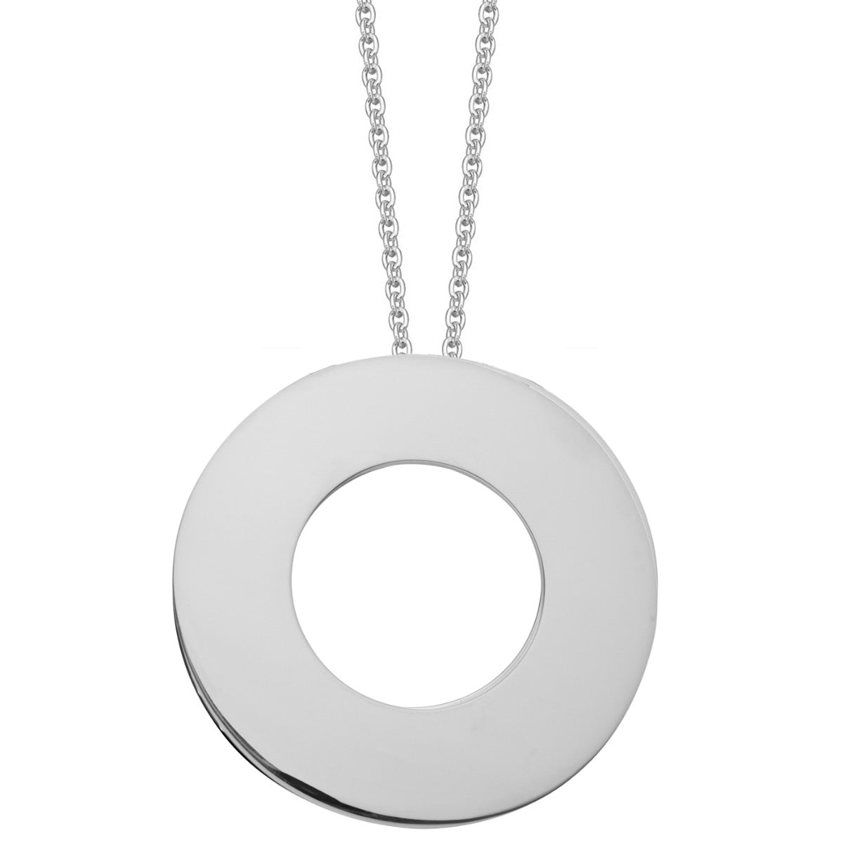 Large silver circle of life necklace 