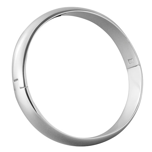 Oval Silver Bangle Hinged 8mm - hersey-and-son