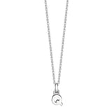 Mini Silver Letter "Q" Initial Pendant - hersey-and-son