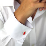 Coloured Enamel & Silver Cufflinks - hersey-and-son