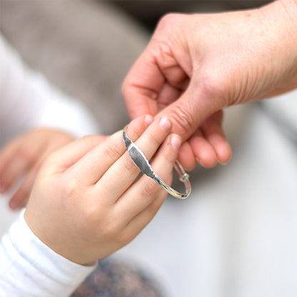 Childs Retro Expanding Silver Bracelet