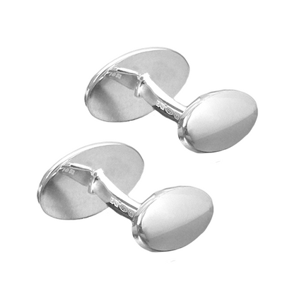 Silver reverse of cufflinks 