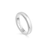 Deluxe Argentium Silver Court Ring - 4mm - hersey-and-son