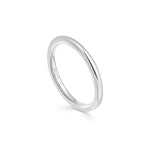 Deluxe Sterling Silver Halo Ring - 2mm - hersey-and-son