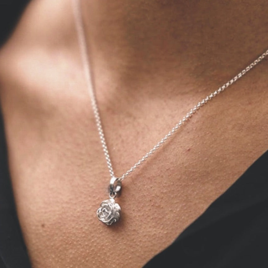 Silver Rose Pendant