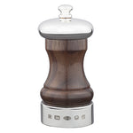Silver Cap-Band & Rosewood Capstan 4" Saltmill - hersey-and-son