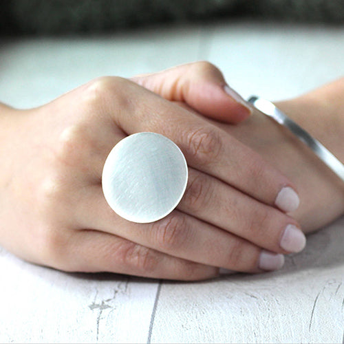 Silver online ring big