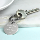 Classic Round Silver Keyring - hersey-and-son