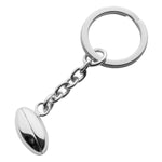 Silver Rugby Ball Keyring - hersey-and-son